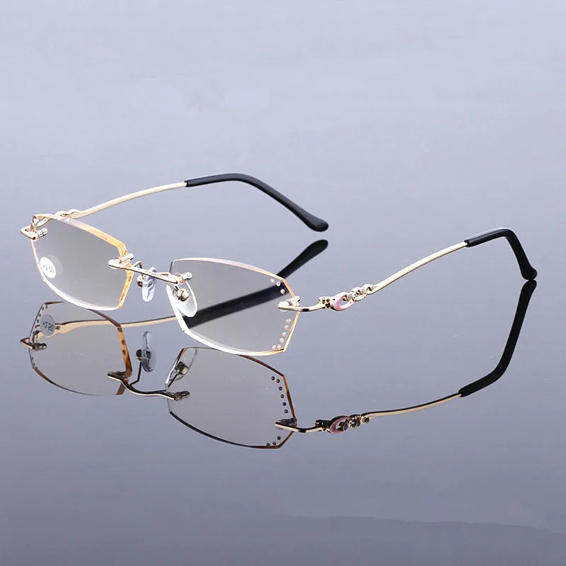 2019 New Design Fashion Woman's Rhinestone Rimless Reading Glasses Frame Yellow Colour Women Style Presbyopia Glasses for Woman
2019 New Design Fashion Woman's Rhinestone Rimless Reading Glasses Frame Yellow Colour Women Style Presbyopia Glasses for Woman