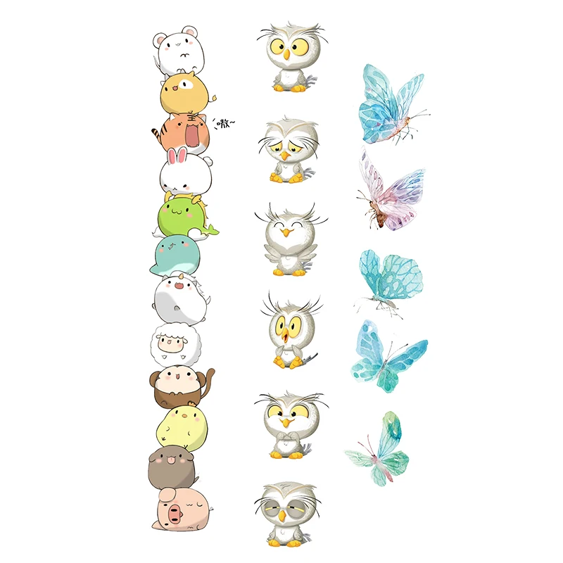 3pcs/lot Cartoon Owl Butterfly Pig Sheep Bird Iron on Heat Transfer Printing Patches Stickers Washable for Clothes DIY Appliques
3pcs/lot Cartoon Owl Butterfly Pig Sheep Bird Iron on Heat Transfer Printing Patches Stickers Washable for Clothes DIY Appliques