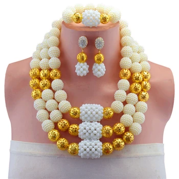 White Gold-color Necklace Nigerian Wedding African Beads Jewelry Set Costume Jewelry Sets Beads Statement Necklace Women
White Gold-color Necklace Nigerian Wedding African Beads Jewelry Set Costume Jewelry Sets Beads Statement Necklace Women
