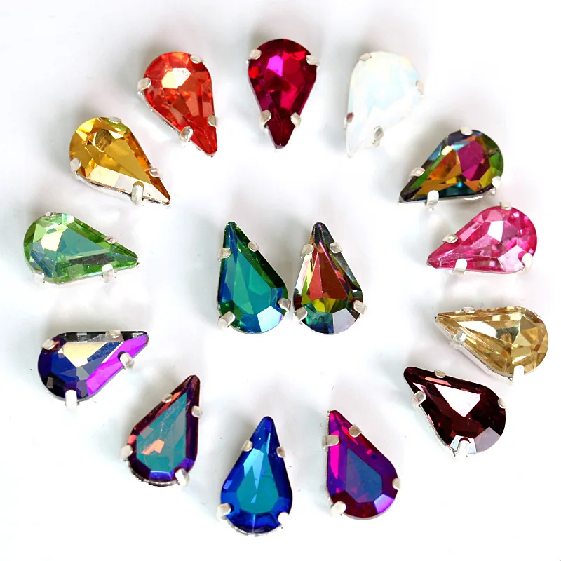 20pcs/lot Small Sizes Teardrop Glass Sew On Rhinestones With Claw Flatbck Colorful Droplet Sewing Rhinestones For Garment B0370
20pcs/lot Small Sizes Teardrop Glass Sew On Rhinestones With Claw Flatbck Colorful Droplet Sewing Rhinestones For Garment B0370
