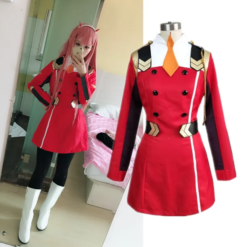 DARLING in the FRANXX Zero Two 02 CODE002 Red and White Skirt Women All Sizes