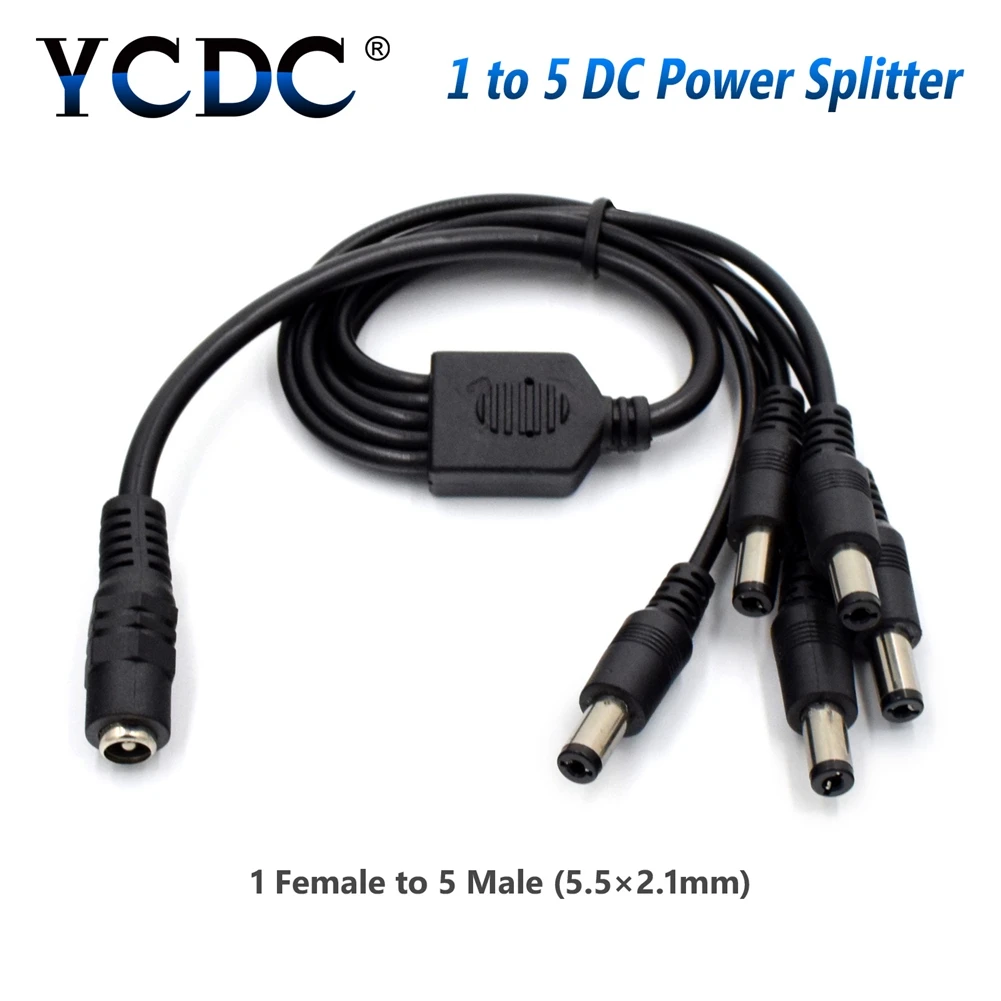 YCDC DC Power Splitter Adapter For 12V 9V PSU Security CCTV Camera DVR Cable Female To Male Plug To 2/3/4/5/8 Way
YCDC DC Power Splitter Adapter For 12V 9V PSU Security CCTV Camera DVR Cable Female To Male Plug To 2/3/4/5/8 Way