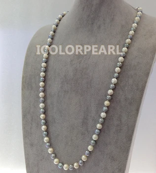 WEICOLOR 90CM 9-10mm White And Grey Nearround Real Natural Freshwater Pearl Jewelry Sweater Necklace. Special Designed For You!
WEICOLOR 90CM 9-10mm White And Grey Nearround Real Natural Freshwater Pearl Jewelry Sweater Necklace. Special Designed For You!