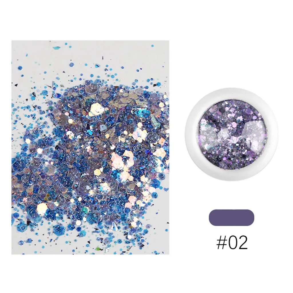 Nail Mermaid Glitter Flakes Sparkly 3D Colorful Chunky Glitter Mixed Flake Body Art Nail Hair Face Eye Shadow Body Makeup M0326
Nail Mermaid Glitter Flakes Sparkly 3D Colorful Chunky Glitter Mixed Flake Body Art Nail Hair Face Eye Shadow Body Makeup M0326