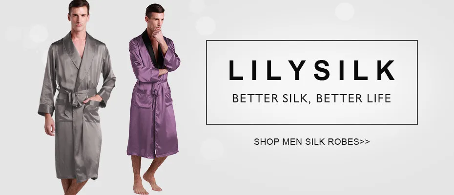 LILYSILK Men's Silk Long Pajamas Set