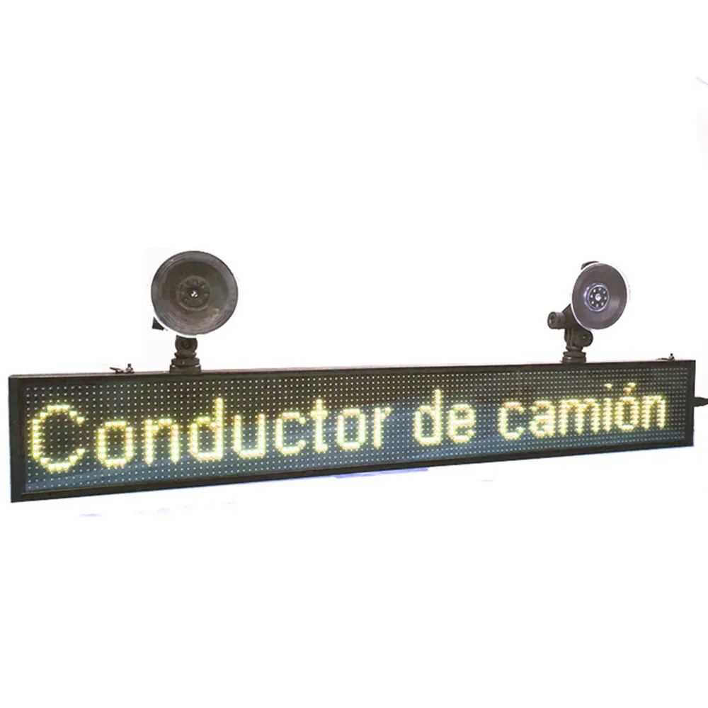 Amber 66cm P5 Car LED Mark Programmable Rolling Information LED Display Panel Display Multilingual Time Display
Amber 66cm P5 Car LED Mark Programmable Rolling Information LED Display Panel Display Multilingual Time Display