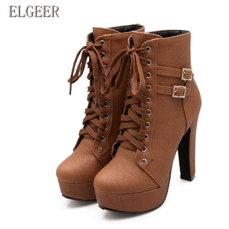 Ankle Boots For Women Female High Heels 2018 Lace Up Autumn Shoes Woman Buckle Platform Short Boots Plus Size 34-41
Ankle Boots For Women Female High Heels 2018 Lace Up Autumn Shoes Woman Buckle Platform Short Boots Plus Size 34-41