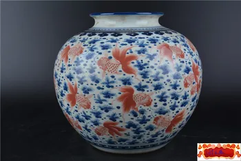 antique QingDynasty porcelain vase,white and blue&blue glaze,gold fish,Hand drawn,Decoration,collection &Adornment
antique QingDynasty porcelain vase,white and blue&blue glaze,gold fish,Hand drawn,Decoration,collection &Adornment