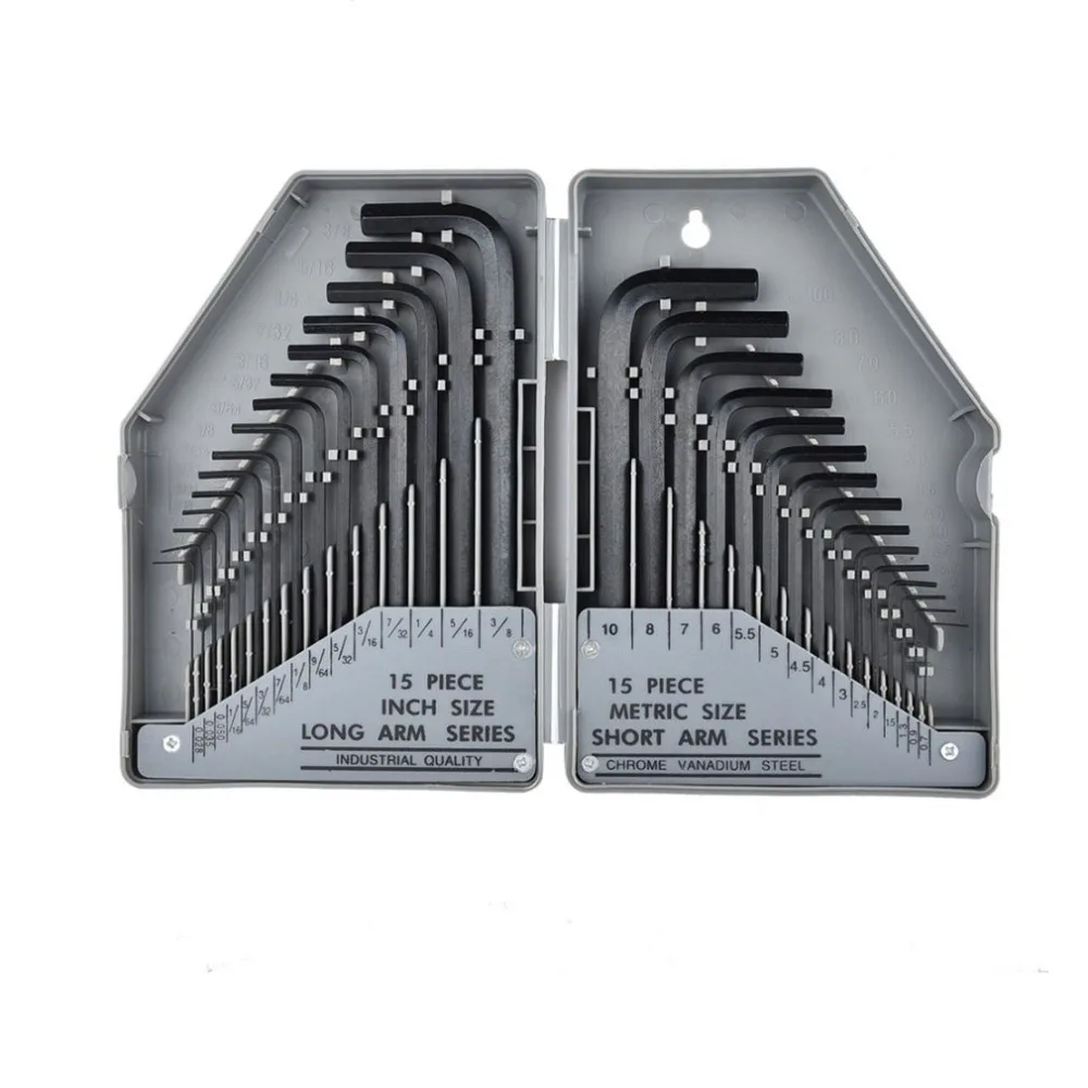 30PCS/SET Durable Hex Key Wrench Set Allen Key Set Precise Manual Tool for Auto Repair Wrenches Spanners Hand Tools 
30PCS/SET Durable Hex Key Wrench Set Allen Key Set Precise Manual Tool for Auto Repair Wrenches Spanners Hand Tools