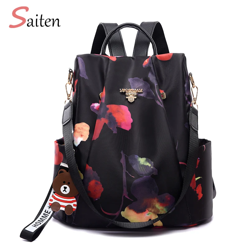 Waterproof Oxford Flower Printed Backpack for Teenage Girl Female School Bags New Anti-theft Vintage Flower Embroidery Backpack
Waterproof Oxford Flower Printed Backpack for Teenage Girl Female School Bags New Anti-theft Vintage Flower Embroidery Backpack