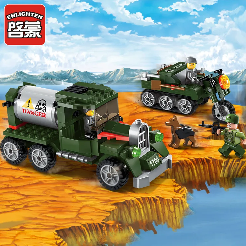 Models building toy 1706 223Pcs military armored motorcycle/tanker/Intercept Transport Building Blocks compatible with lego toys
Models building toy 1706 223Pcs military armored motorcycle/tanker/Intercept Transport Building Blocks compatible with lego toys