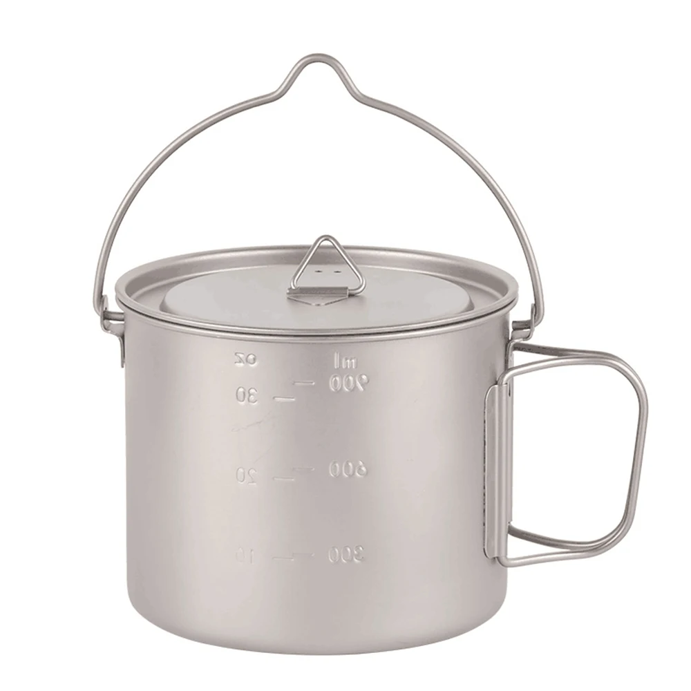 1100ml Titanium Pot Portable Hanging Pot Water Cup Foldable Handle Camping Pot with Lid Cookware Hiking Outdoor Tableware
1100ml Titanium Pot Portable Hanging Pot Water Cup Foldable Handle Camping Pot with Lid Cookware Hiking Outdoor Tableware