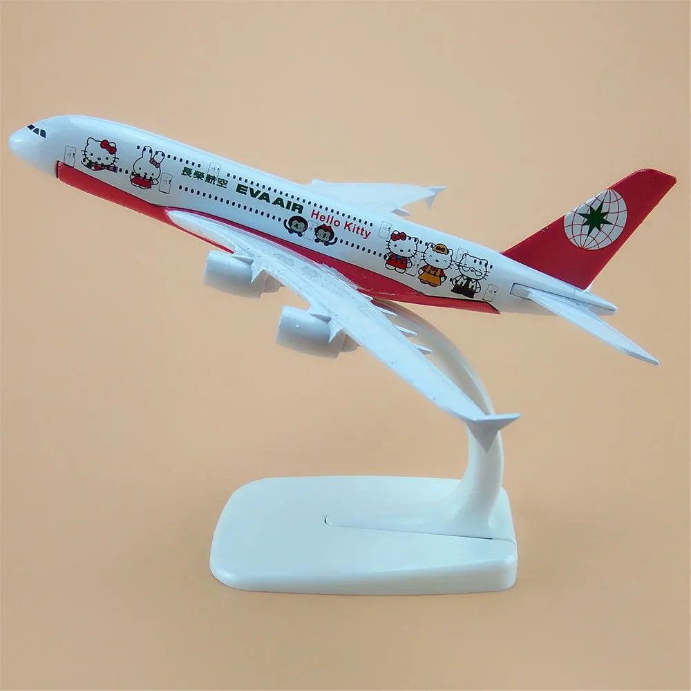 TaiWan EVA Air Pink Hello Kitty Airlines Airbus 380 A380 Airways Plane Model 16cm Metal Airplane Model w Stand Craft
TaiWan EVA Air Pink Hello Kitty Airlines Airbus 380 A380 Airways Plane Model 16cm Metal Airplane Model w Stand Craft