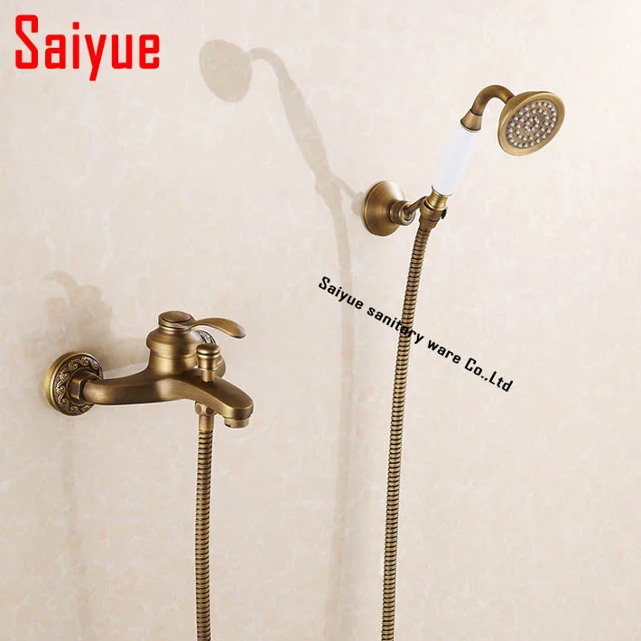 Antique Brass exposed Bathroom Bath & shower Faucet Hand Held Shower Head Kit Shower Faucet Sets
Antique Brass exposed Bathroom Bath & shower Faucet Hand Held Shower Head Kit Shower Faucet Sets