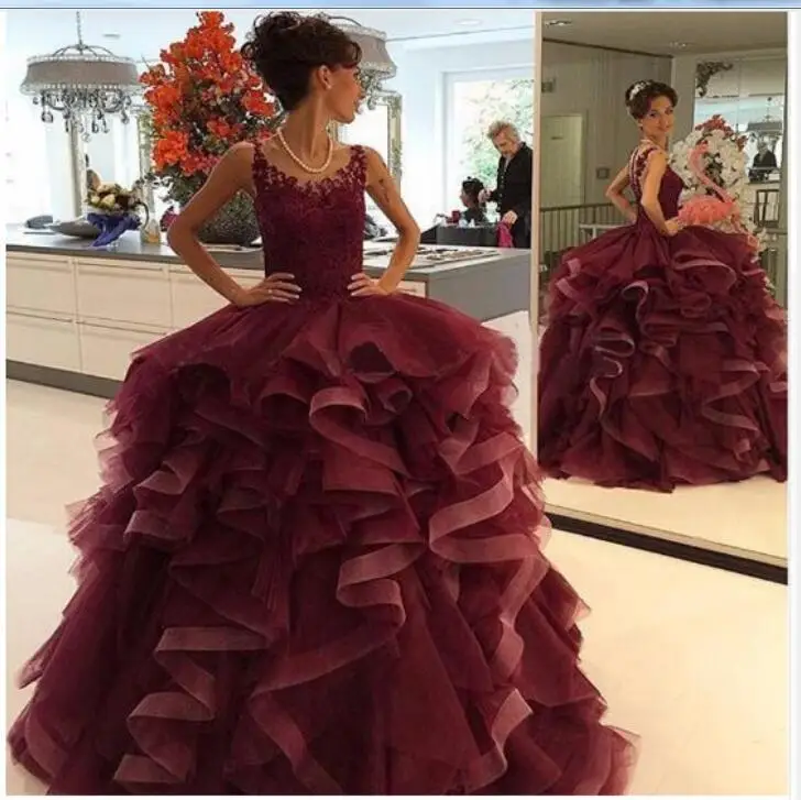 Burgundy Ball Gowns Lace Applique Quinceanera Dress 2019 Elegant Scoop See Through Vestidos De Festa Longo Sweet Dress For Girls
Burgundy Ball Gowns Lace Applique Quinceanera Dress 2019 Elegant Scoop See Through Vestidos De Festa Longo Sweet Dress For Girls