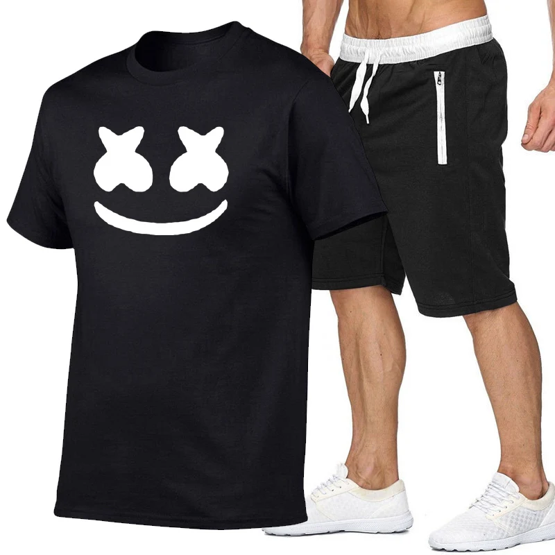 New Summer T Shirts+Shorts Suit Cotton Tshirt Men Smiling face Print Interest Sportsuit T-Shirt Suits male casual Top tshirt
New Summer T Shirts+Shorts Suit Cotton Tshirt Men Smiling face Print Interest Sportsuit T-Shirt Suits male casual Top tshirt