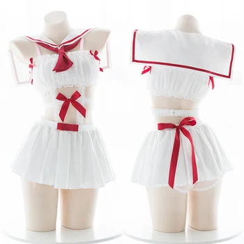 Kawaii Lolita Girl White JK UNIFORM Sleepwear Underwear lingerie Japanese Sweet sailor suit Woman Private Unique photo Set
Kawaii Lolita Girl White JK UNIFORM Sleepwear Underwear lingerie Japanese Sweet sailor suit Woman Private Unique photo Set