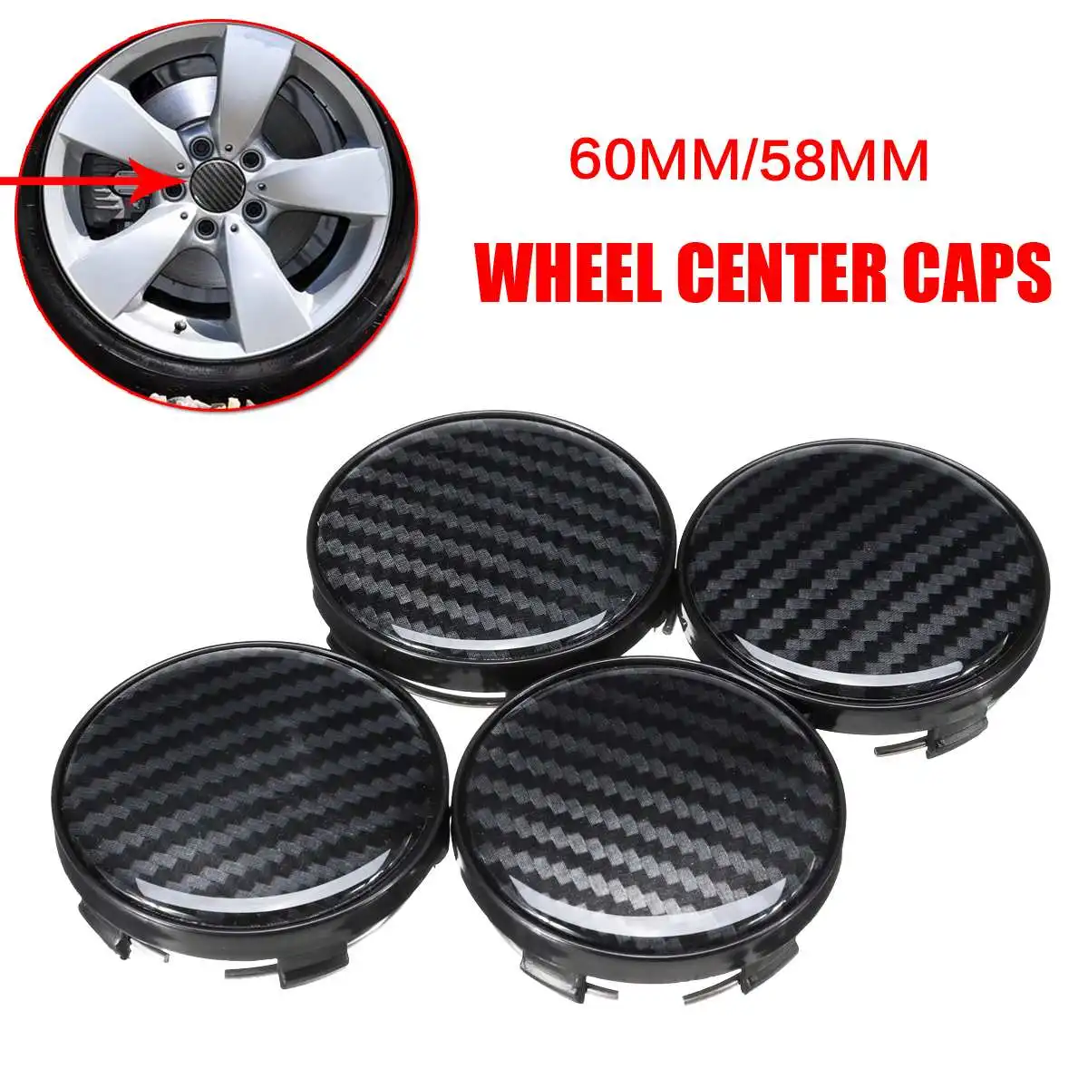 4pcs Universal 60mm Car Wheel Center Hub Caps Covers Black Carbon Fiber Hubcaps Rim Wheel for Toyota for Ford Auto Accessories
4pcs Universal 60mm Car Wheel Center Hub Caps Covers Black Carbon Fiber Hubcaps Rim Wheel for Toyota for Ford Auto Accessories