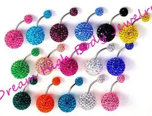 HENGKE Jewelry Crystal Belly Bar Nave Button Ring Fashion Body Piercing Jewelry Newest Mixed Color 316L Gem 14G
HENGKE Jewelry Crystal Belly Bar Nave Button Ring Fashion Body Piercing Jewelry Newest Mixed Color 316L Gem 14G