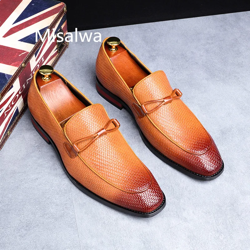 Misalwa 2019 Summer Fashion Loafers For Men Woven Leather Bussiness Party Dress Shoes Low Heels Moccasin Shoes Men Big Size
Misalwa 2019 Summer Fashion Loafers For Men Woven Leather Bussiness Party Dress Shoes Low Heels Moccasin Shoes Men Big Size