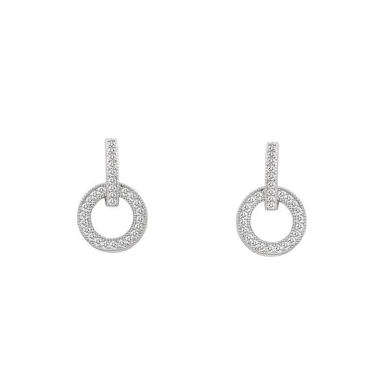 WEIMANJINGDIAN High Quality AAA Cubic Zirconia Double Circle Drop Earrings in White Gold Color
WEIMANJINGDIAN High Quality AAA Cubic Zirconia Double Circle Drop Earrings in White Gold Color