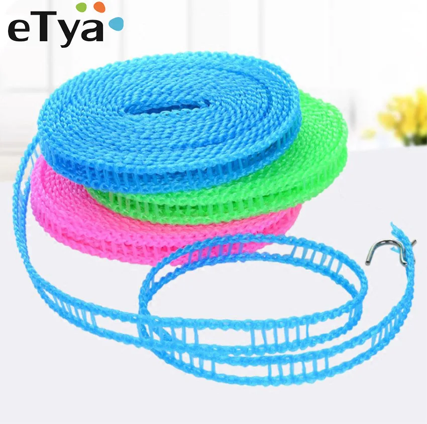 Strong Nylon Clothesline Washing Line Clothes Rope Non-slip With Metal Hangers Laundry Racks Hooks Outdoor Travel Use 5m Length
Strong Nylon Clothesline Washing Line Clothes Rope Non-slip With Metal Hangers Laundry Racks Hooks Outdoor Travel Use 5m Length