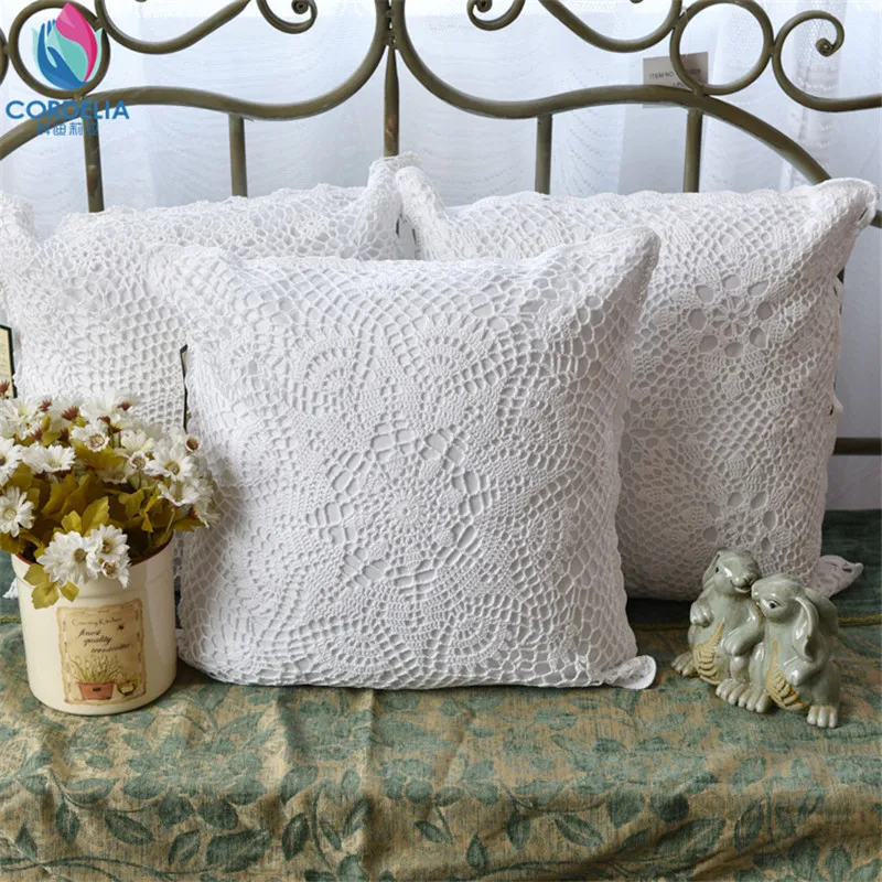 korean fashion high quality natural cotton crochet lace pillowcase with cutout flower vintage pillow cover cushion for home
korean fashion high quality natural cotton crochet lace pillowcase with cutout flower vintage pillow cover cushion for home