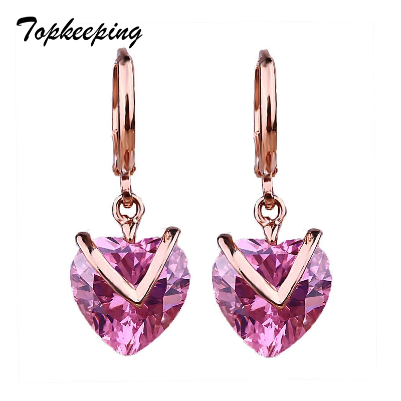 Topkeeping Brand 2018 Women Fashion Jewelry Rose Gold Color Alloy Multicolor Rhinestone Dangle Earrings Heart Shape Drop Earring
Topkeeping Brand 2018 Women Fashion Jewelry Rose Gold Color Alloy Multicolor Rhinestone Dangle Earrings Heart Shape Drop Earring
