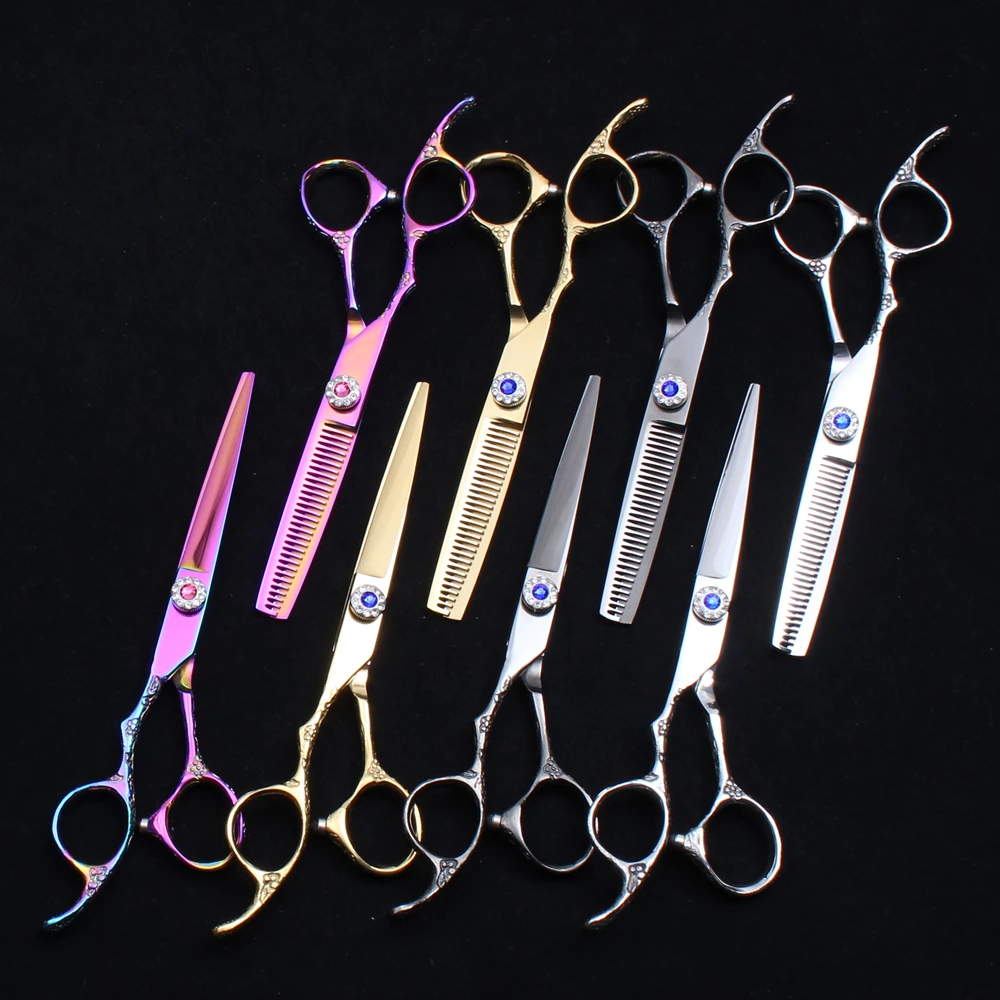Left-Hand 5.5 inch 16cm JP Titanium Customized Logo Cutting Shears Thinning Scissors Salon Hair Scissors Hairdressing Scissors
Left-Hand 5.5 inch 16cm JP Titanium Customized Logo Cutting Shears Thinning Scissors Salon Hair Scissors Hairdressing Scissors