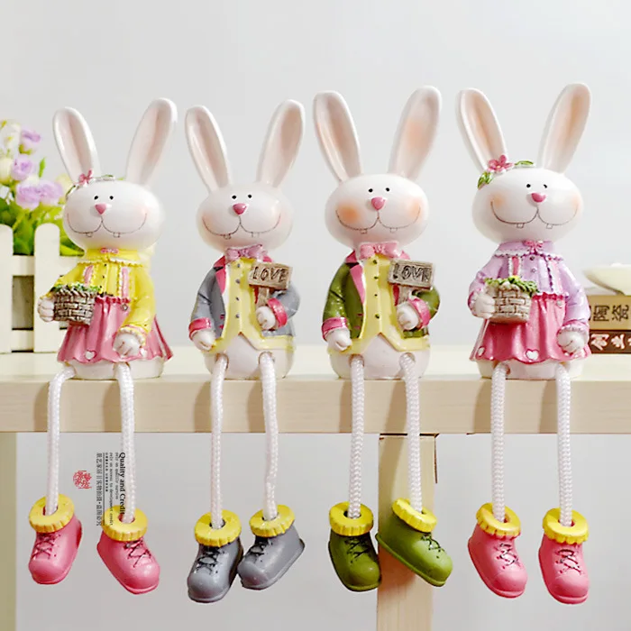 Free Shipping! 2pcs/lot Pastoral style Lovely Long Ear Resin Rabbit Hanging Leg Furnishings Resin Craft Doll Wall Shelf Decor
Free Shipping! 2pcs/lot Pastoral style Lovely Long Ear Resin Rabbit Hanging Leg Furnishings Resin Craft Doll Wall Shelf Decor
