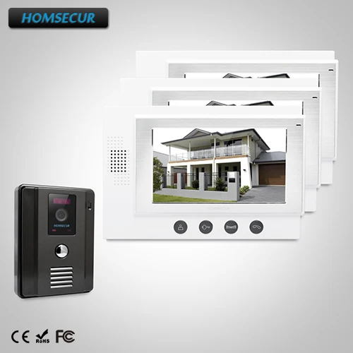 HOMSECUR 7" Wired Hands-free Video Door Entry Security Intercom+IR Night Vision: TC011-B Camera (Black)+TM701-W Monitor (White)
HOMSECUR 7" Wired Hands-free Video Door Entry Security Intercom+IR Night Vision: TC011-B Camera (Black)+TM701-W Monitor (White)