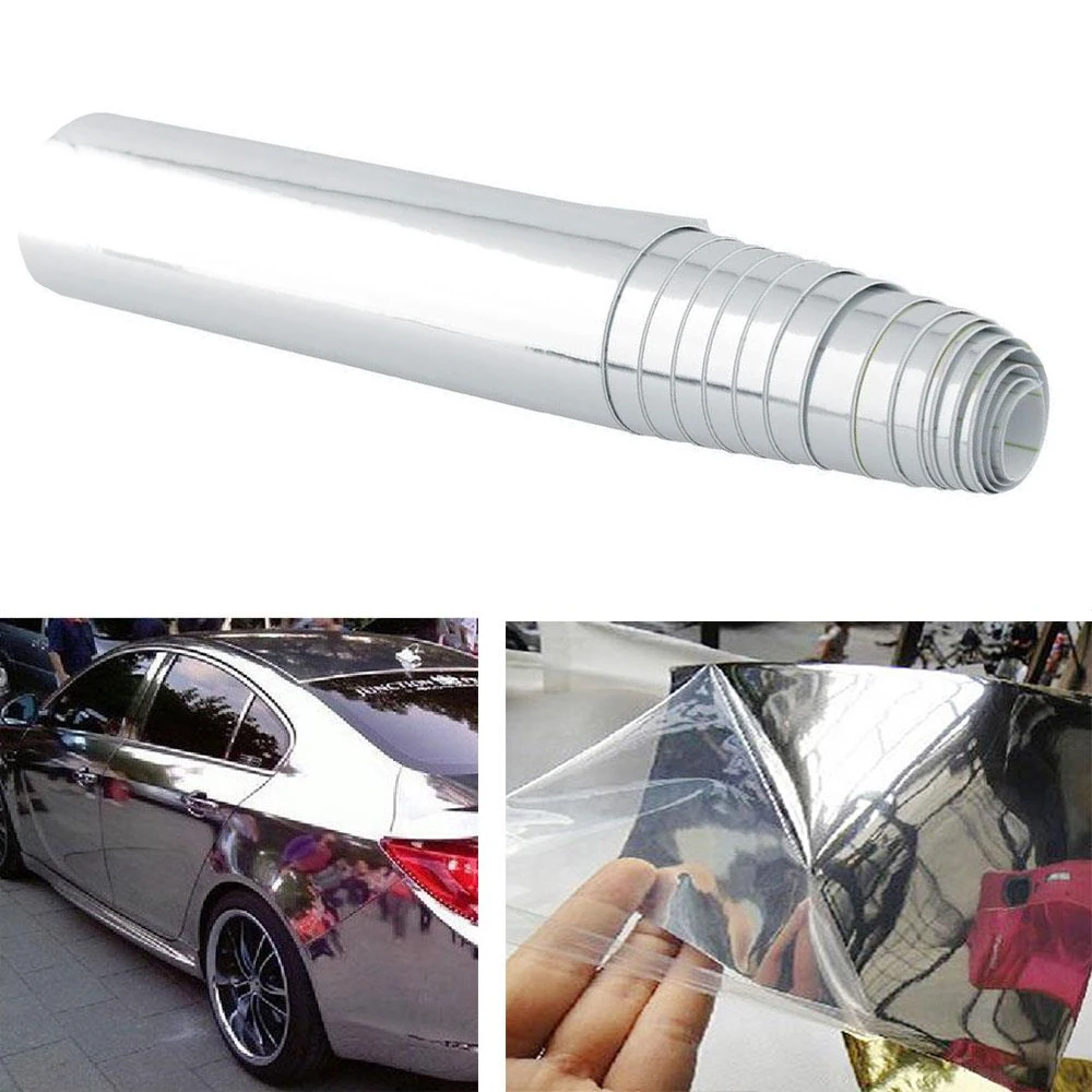 Universal Silver Chrome 4x60 Inches DIY Car Vinyl Wrap Film Car Body Decoration Sticker Decal Car Styling accessories
Universal Silver Chrome 4x60 Inches DIY Car Vinyl Wrap Film Car Body Decoration Sticker Decal Car Styling accessories