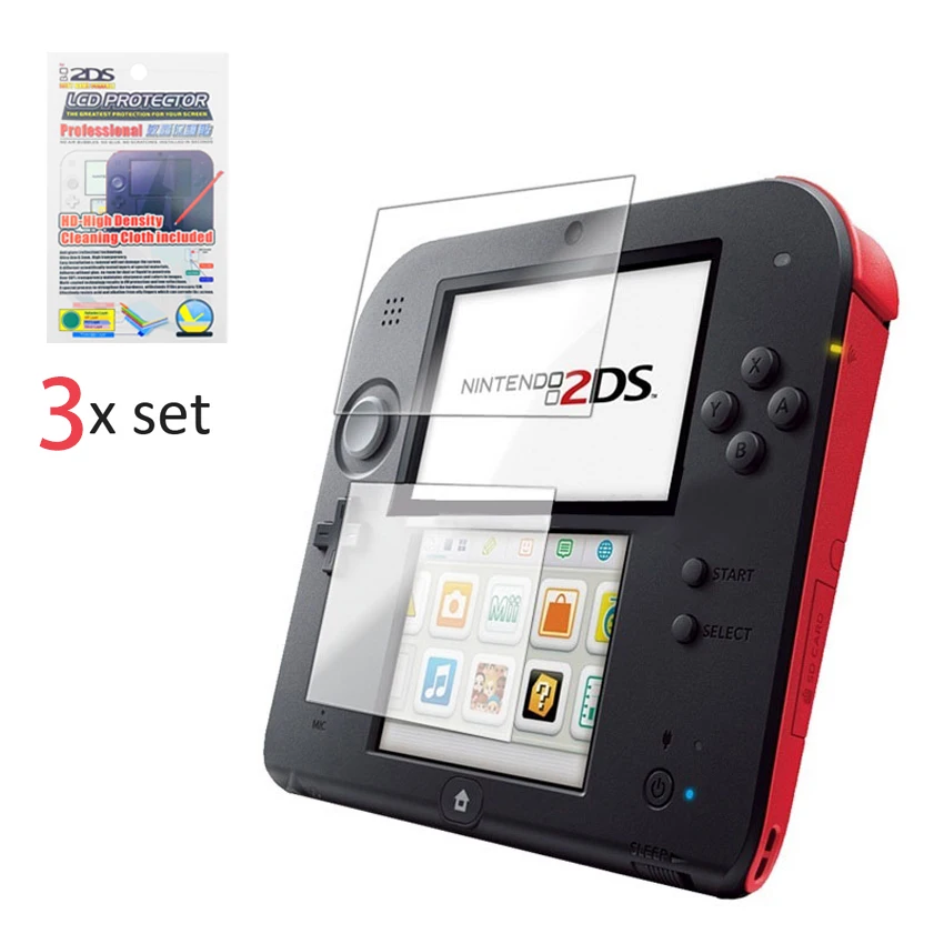 3 Sets LCD Screen Protectors Guard Clear Touch Protective Top Bottom Seal Screen Film Set for Nintendo 2DS Case in Retail
3 Sets LCD Screen Protectors Guard Clear Touch Protective Top Bottom Seal Screen Film Set for Nintendo 2DS Case in Retail