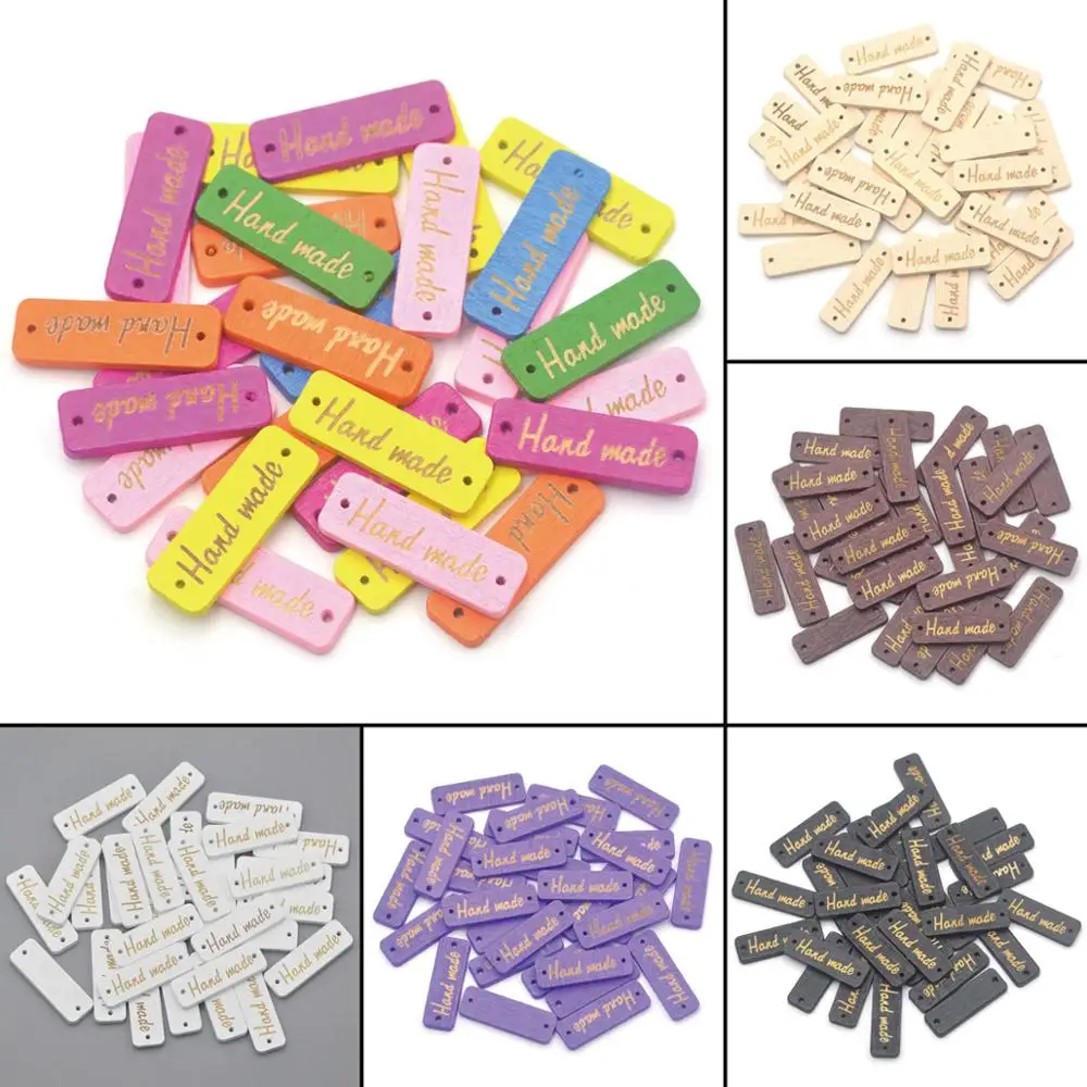 KALASO 50Pcs Wooden Handmade Design Label Tags Sewing 2 Holes Colorful Buttons Clothing custom label DIY Crafts Supplies Decor
KALASO 50Pcs Wooden Handmade Design Label Tags Sewing 2 Holes Colorful Buttons Clothing custom label DIY Crafts Supplies Decor