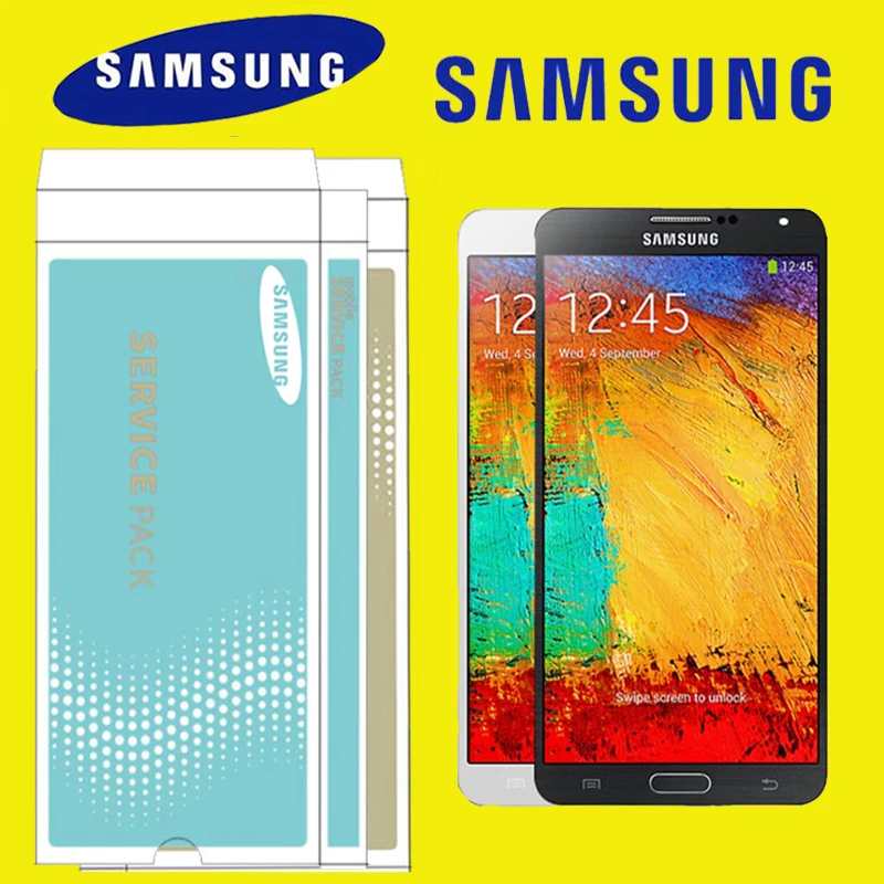 Оригинальный 5 7 ''ЖК дисплей для SAMSUNG Galaxy Note 3 N9005 ЖК-дисплей сенсорный экран с