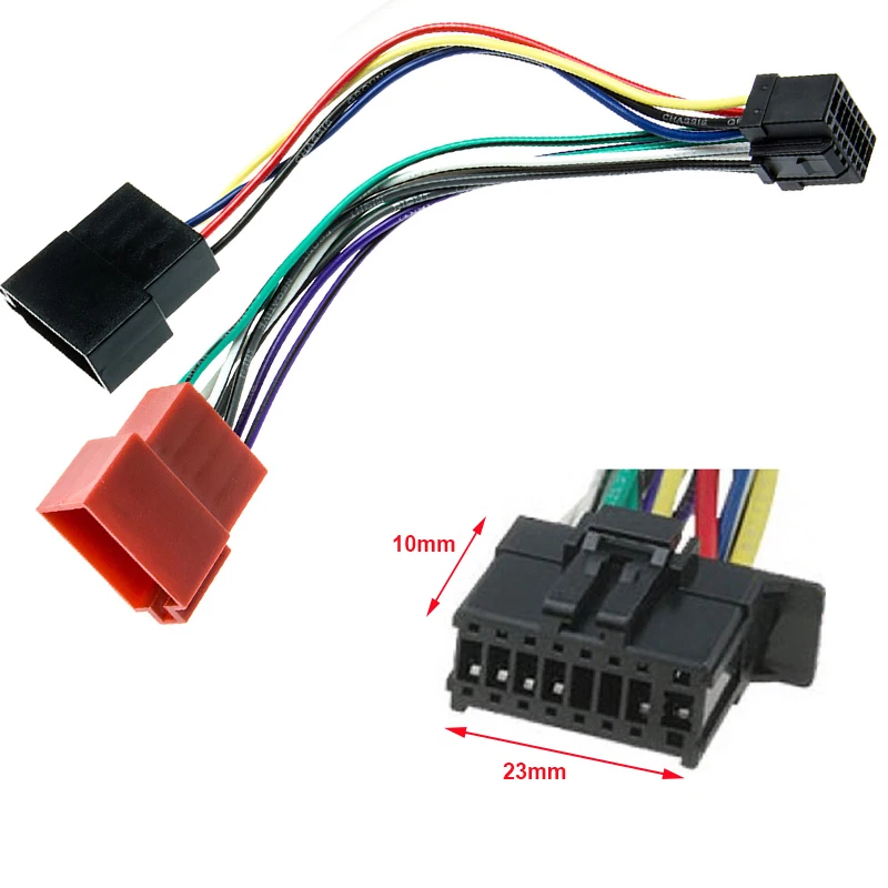

ISO Wiring Harness Radio Adapter for Pioneer FH-X575UI FH-X775BT DEH-X8750BT DEH-X8700DAB MVH-X175UI DEH-X1750 DEH-X2750UI