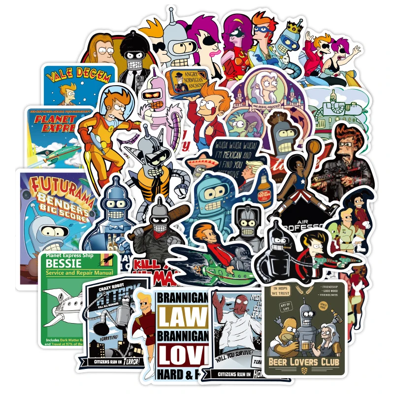 74PCS Futurama Cartoon Kids Toys Stickers Set Toy Sticker For Luggage Skateboard Laptop Motorcycle PVC Sticker
74PCS Futurama Cartoon Kids Toys Stickers Set Toy Sticker For Luggage Skateboard Laptop Motorcycle PVC Sticker