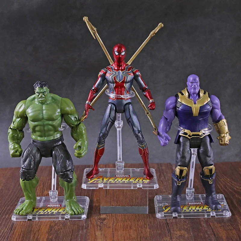 

Marvel Avengers Iron Man Captain America Hulk Spiderman Thanos Black Widow Hawkeye Scarlet Witch Vision Hulk Action Figure Toy