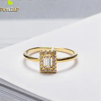 Flyleaf Geometric Square Cubic Zirconia Rings For Women 925 Sterling Silver High Quality Fashion Fine Jewelry Gold Open Ring
Flyleaf Geometric Square Cubic Zirconia Rings For Women 925 Sterling Silver High Quality Fashion Fine Jewelry Gold Open Ring