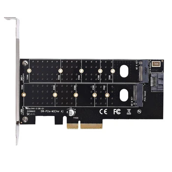 Dual M.2 Pcie Adapter, M2 Ssd Nvme (M Key) Or Sata (B Key) 22110 2280 2260 2242 2230 To Pci-E 3.0 X 4 Host Controller Expansio
Dual M.2 Pcie Adapter, M2 Ssd Nvme (M Key) Or Sata (B Key) 22110 2280 2260 2242 2230 To Pci-E 3.0 X 4 Host Controller Expansio
