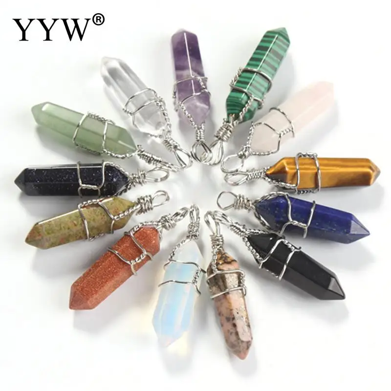 YYW Mix Crystal Stone Opal Lapis Green Howlite Stone Onyx Rose Pink Quartz Carnelian Faceted Bead Twining Pendant 1pcs
YYW Mix Crystal Stone Opal Lapis Green Howlite Stone Onyx Rose Pink Quartz Carnelian Faceted Bead Twining Pendant 1pcs
