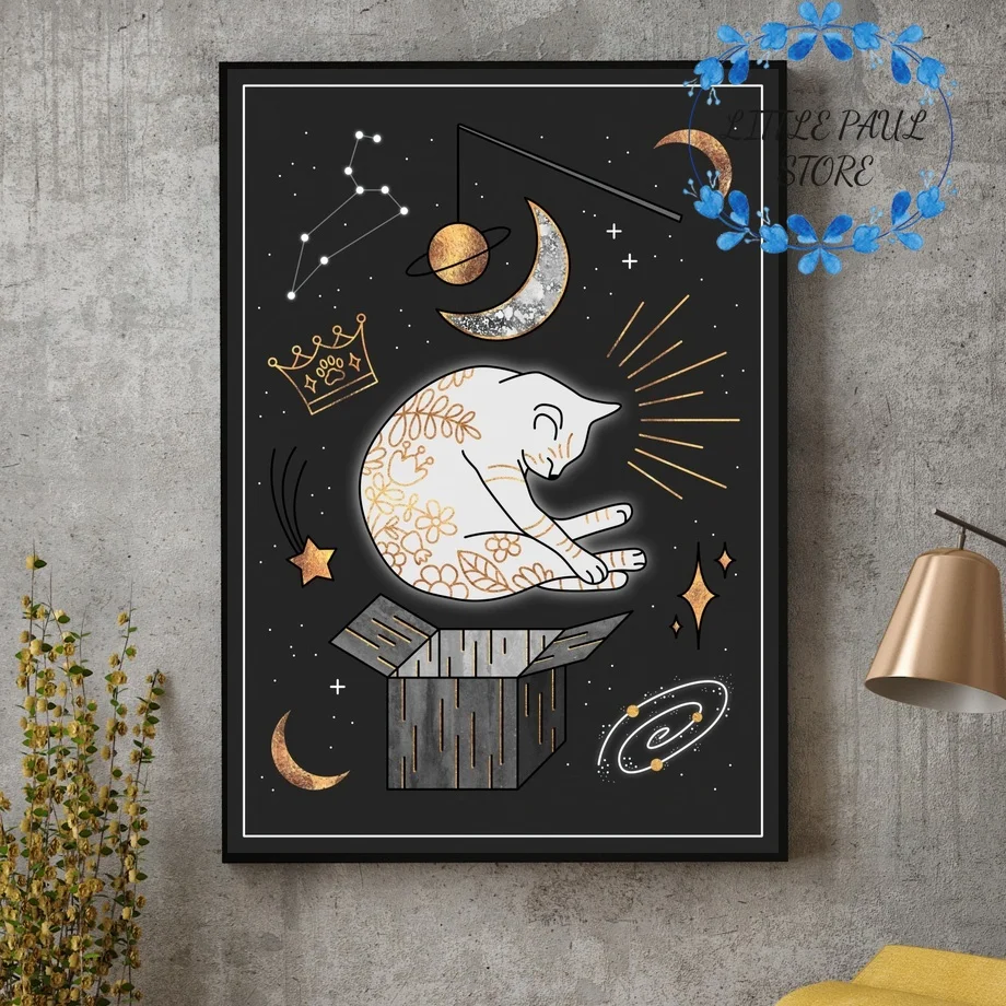 Cat and Universe Nordic Abstract Cartoon Art Canvas Poster Wall Picture for Room No Frame
Cat and Universe Nordic Abstract Cartoon Art Canvas Poster Wall Picture for Room No Frame