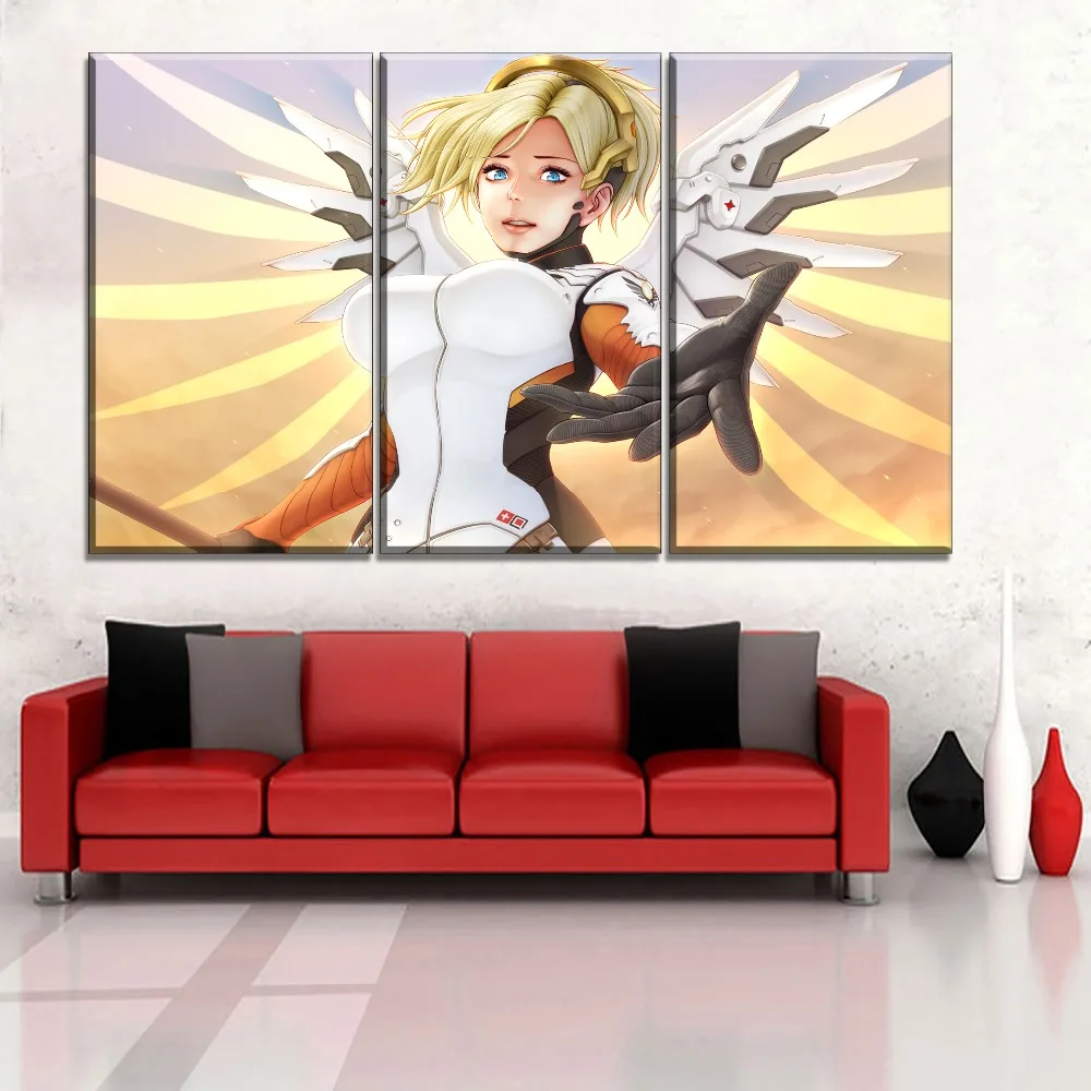 3 Piece Angel Wing Overwatch Game Mercy Modular Combinatorial Picture Modern Canvas Print Type And On The Wall Decor Painting
3 Piece Angel Wing Overwatch Game Mercy Modular Combinatorial Picture Modern Canvas Print Type And On The Wall Decor Painting