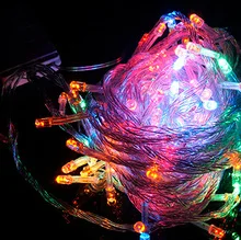 Image Free Shipping! 110v 220V Led String Christmas Lights 10m 100leds With 8 Modes for Holiday Party Decoration