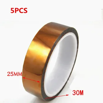 5pcs/lot Tape High Temperature Heat Resistant Polyimide Tape 260-300 Degree 25mm x 30m
5pcs/lot Tape High Temperature Heat Resistant Polyimide Tape 260-300 Degree 25mm x 30m
