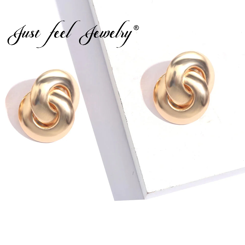 JUST FEEL Fashion Double Circle Stud Earrings 2018 Punk Gold Color Metal Statement Earring Brincos Pendientes For Women Jewelry
JUST FEEL Fashion Double Circle Stud Earrings 2018 Punk Gold Color Metal Statement Earring Brincos Pendientes For Women Jewelry