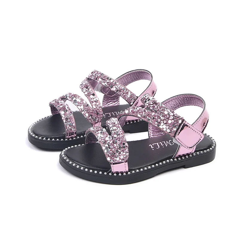 Kids Roman Sandals Rhinestone Girls Sandals Children Beach Shoes Summer Style Girls Princess Fashion Sequins Shoes EU 26-36
Kids Roman Sandals Rhinestone Girls Sandals Children Beach Shoes Summer Style Girls Princess Fashion Sequins Shoes EU 26-36