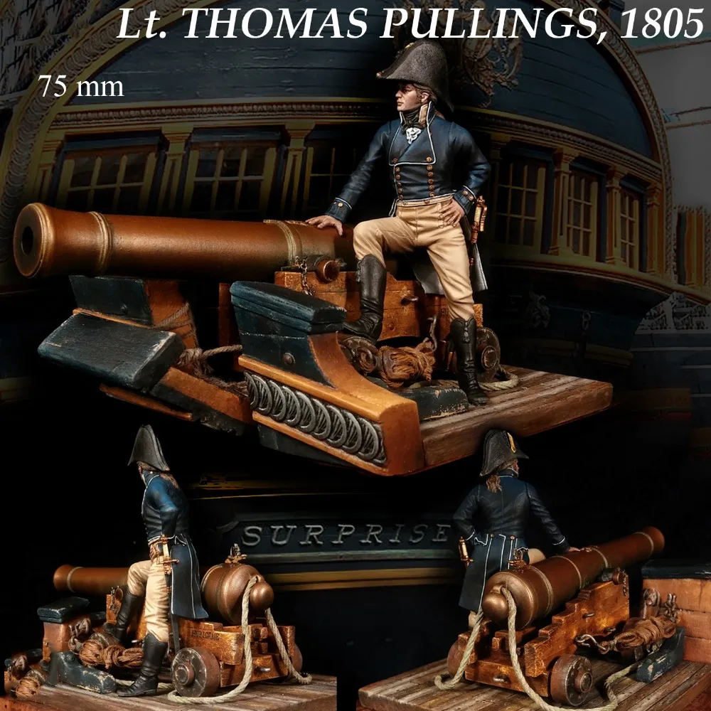 Unpainted Kit 1/24 75 mm THOMAS PULLINGS, 1805 year standing Resin Figure miniature garage kit
Unpainted Kit 1/24 75 mm THOMAS PULLINGS, 1805 year standing Resin Figure miniature garage kit
