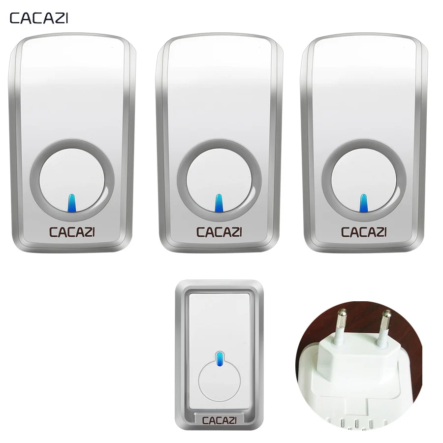CACAZI wireless doorbell waterproof IP44 350M Remote smart Door bell chime ring EU AU US Plug 1 Button 3 receiver AC 110V-220V
CACAZI wireless doorbell waterproof IP44 350M Remote smart Door bell chime ring EU AU US Plug 1 Button 3 receiver AC 110V-220V