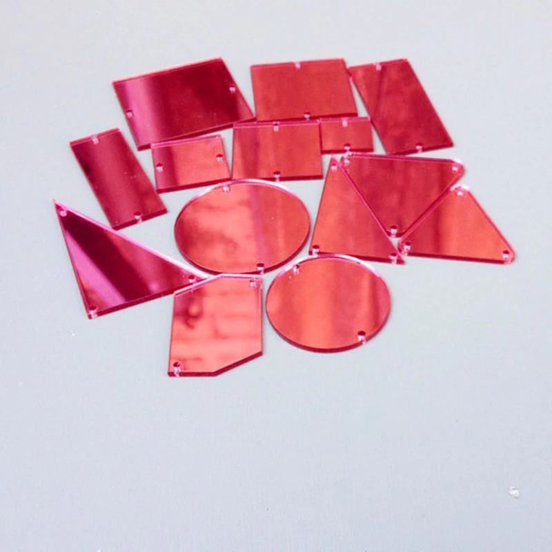 DIY Rose Red Mixed Shape Acrylic Mirror Beads with Holes for Decoration Garment Decoration
DIY Rose Red Mixed Shape Acrylic Mirror Beads with Holes for Decoration Garment Decoration